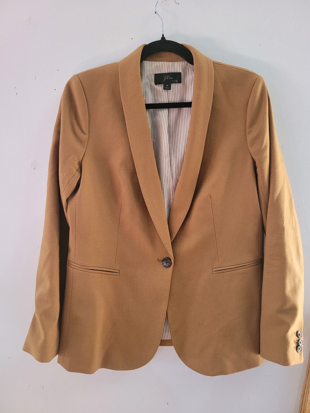 J. Crew 8 Parke Camel Single-Button Blazer